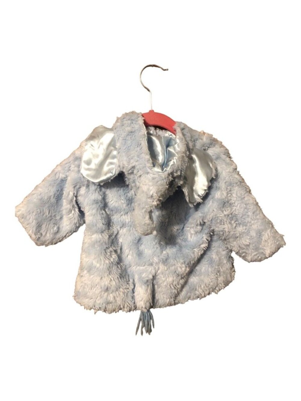 Bearington Baby Little Peanut Soft Blue Elephant Button Front Coat Sz 6-9 M